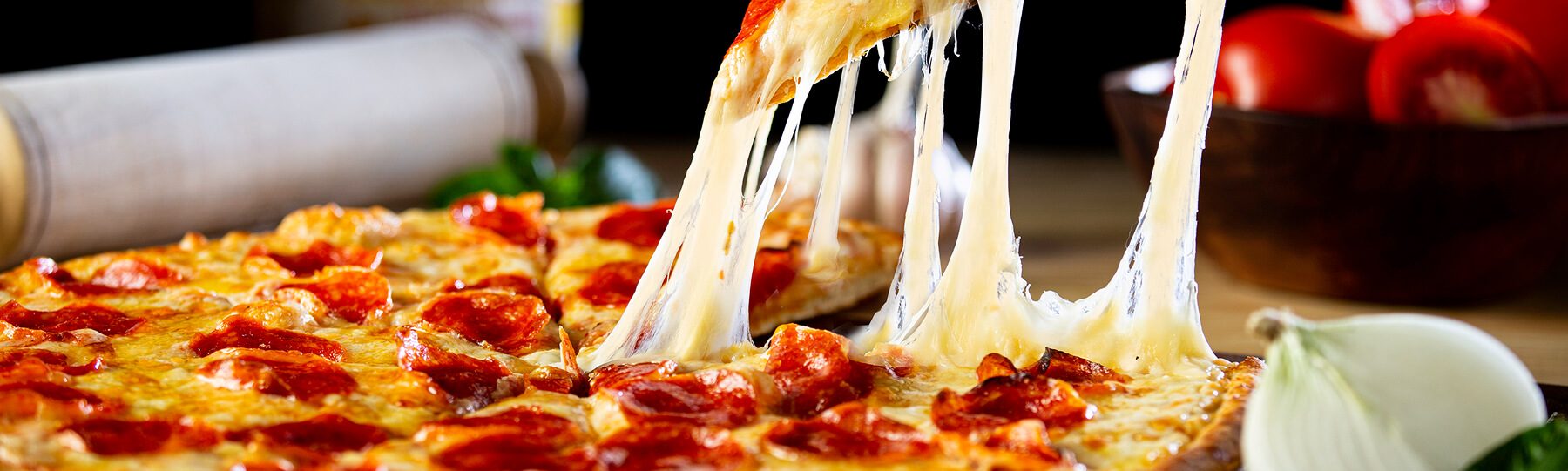 Delicious pizza from The Vault at The National